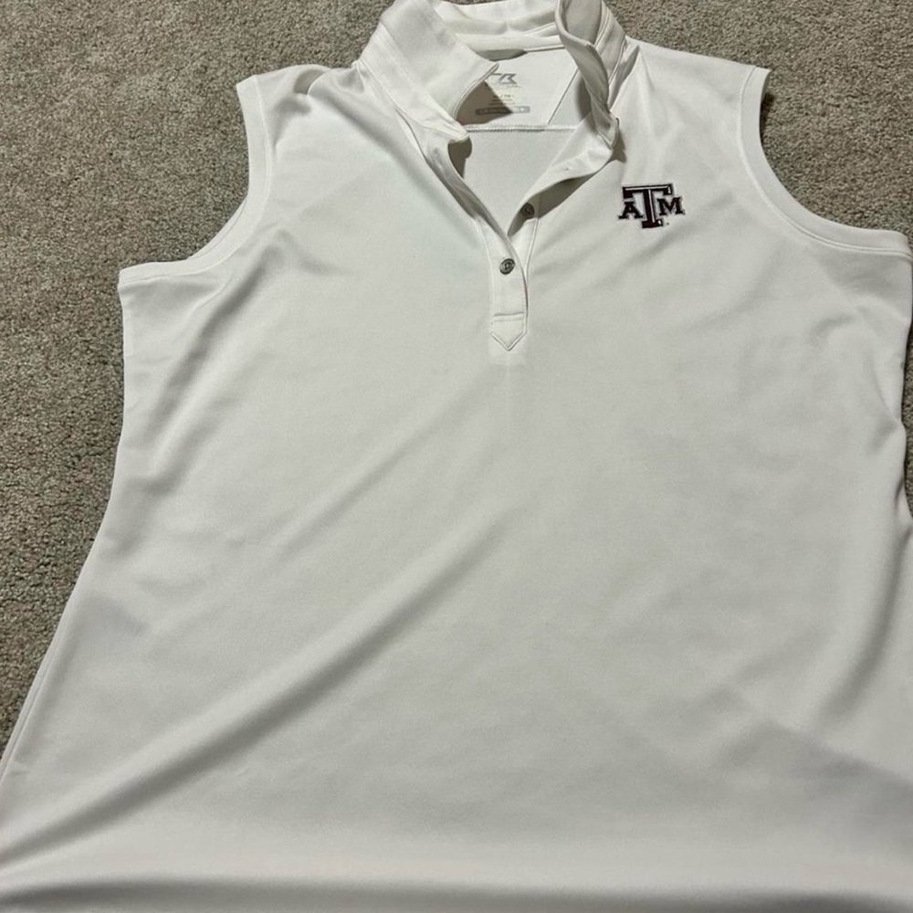 Cutter & Buck White Sleeveless Polo Tank